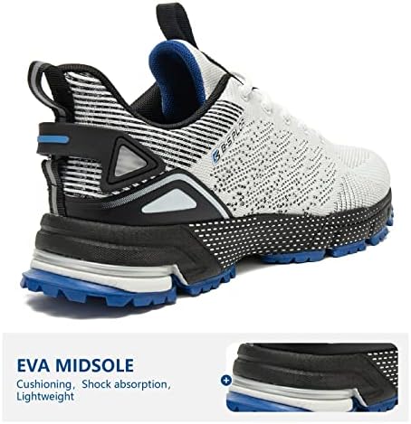 נעלי ריצה של Baasploa Mens נעלי ריצה ללא החלקה נעלי הליכה לגברים נעלי גולף טניס גברים אימון כושר נעליים אתלטיות