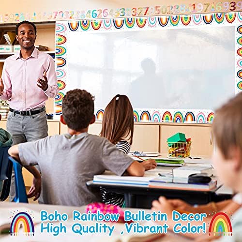 69 רגל Boho Rainbow Bulletin Board Board