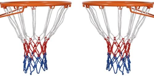 מודיקסי כדורסל נטו, מעובה כבד החובה נטו סטנדרטי 12 טבעות 21 אינץ, כל מזג אוויר סביבה זמין, לבן אדום