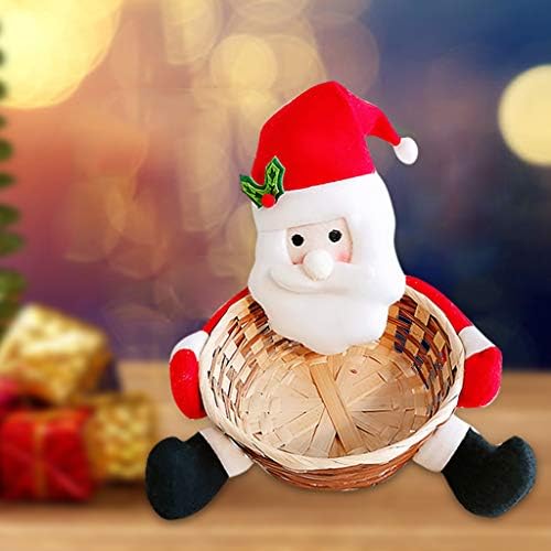 2 חג המולד סוכריות אחסון סל קישוט סנטה קלאוס אחסון סל מתנה גדול