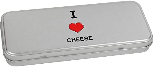 80 ממ 'אני אוהב גבינה' מתכת פח/קופסת אחסון מתכת