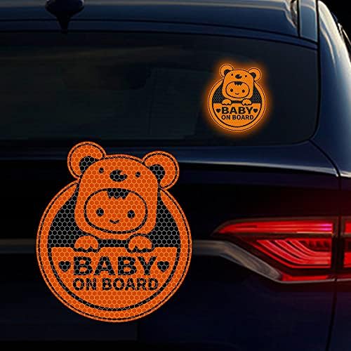 2 יחידות תינוק על לוח מדבקות למכוניות, תינוק חמוד סופר חזק רעיוני קואלה תינוק במכונית מדבקות ומדבקות