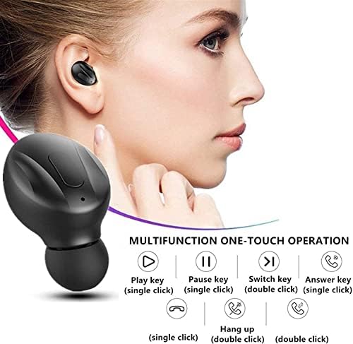 Hoseili 【2022 New EditionBluetooth אוזניות】. Bluetooth 5.0 אוזניות אלחוטיות באוזניים באוזן מיקרופון מיני