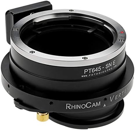 מתאם תפירה סיבוב של Crhinocam קודקוד, תואם עדשת Pentax 645 הר SLR ל- Sony Alpha e-Mount מצלמות נטולות מראה