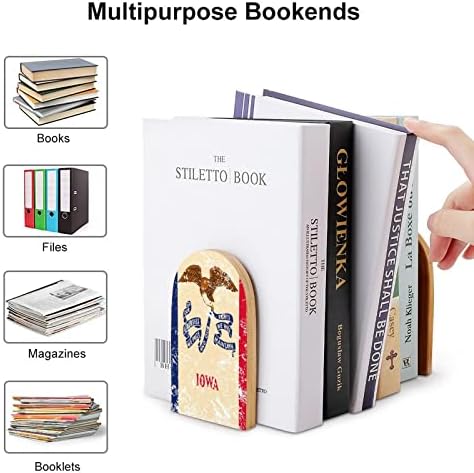תומכי ספרים ספר מסתיים עבור מדפי עץ תומכי ספרים מחזיק עבור כבד ספרים מחיצת מודרני דקורטיבי 1 זוג