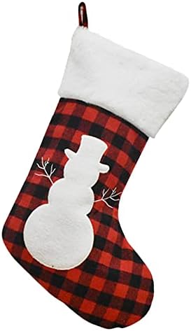 חג המולד גרבי קישוט אספקת חג המולד עץ פתית שלג דפוס שחור אדום חג המולד גרבי ילדים של תיק סוכריות תיק
