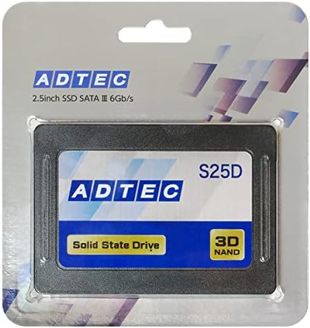 アドテック ADTEC ADC-S25D1S-240G 3D NAND SSD, ADC-S25D סדרה, 240 ג'יגה-בייט, SATA 2.5 אינץ '
