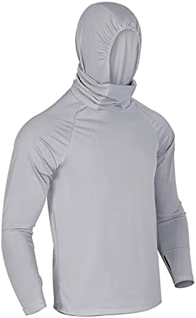 סווטשירט עם ברדס לגברים לגברים שרוול ארוך UV הגנת שמש צמרות טיולים חיצוניים ללבוש קפוצ'ונים של גברים סוודר