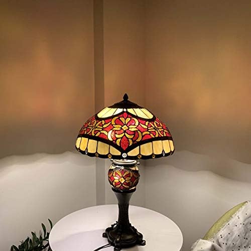 10802 בסגנון הבארוק טיפאני ויטראז 'מנורת שולחן מוארת בסיס לקישוט הבית ליד המיטה בסלון, 16 ווקס 25 אינץ',