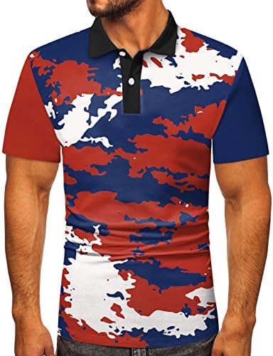 חולצות גולף פולו של XXBR Mens, חולצות טניס הדפס פרחוני אופנה
