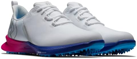 נעלי גולף ספורט דלק לגברים, לבן / כחול / ורוד, 10.5 רחב