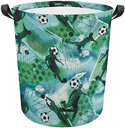 שחקני כדורגל כדורגל סל כביסה מתקפל סל כביסה סל אחסון תיק עם ידיות