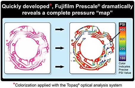 Fujifilm Prescale לחץ סופר נמוך LLW - מיפוי לחץ משטח - לחץ המציין סרט - חיישן מישוש - טווח לחץ
