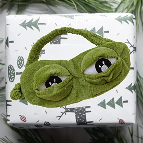 מסכת שינה 2 pcs צפרדע ירוקה כיסוי עיניים חמודות מצחיקות לכיסוי מכסה עיניים ישן מנוחה מתנה מצחיקה למבוגר
