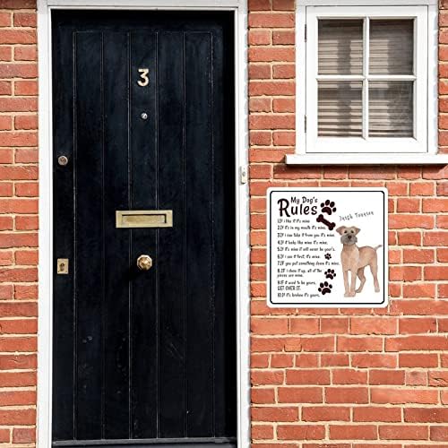 מצחיק כלב מתכת פח סימן שלי כלב של כללים בציר לחיות מחמד דלת קולב מתכת אמנות בציר לחיות מחמד כלב בית קישוטי