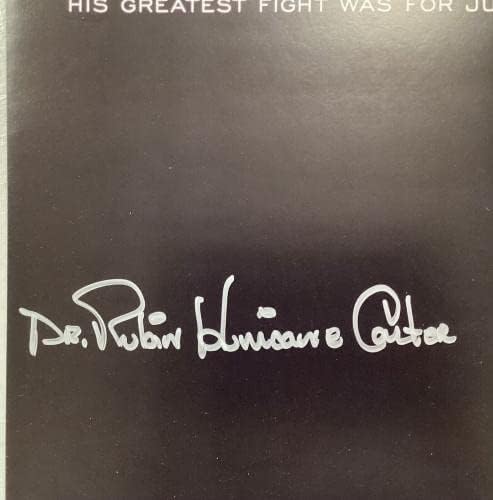 פוסטר סרטים חתום של רובין הוריקן קרטר 18x24 איגרוף תמונות חתימה JSA - תמונות אגרוף עם חתימה