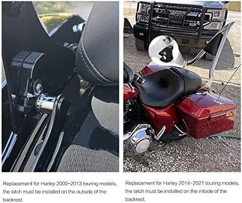 מוטו 24 אינץ אופנוע משענת סיסי בר להסרה נוסע התאסף משענת אחורי כרית תואם עם הארלי סיור מודלים 2009-2022