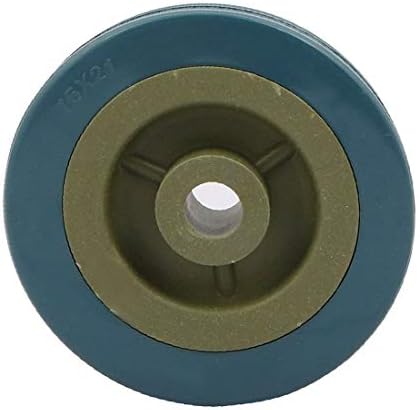 X-DREE בקוטר 3 אינץ 'גלגל יחיד גומי גלגל תעשייתי כחול (Rueda Industrial de Caucho de una Sola