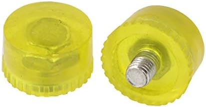 להחלפה 10 ממ פטישים חוט ראש פלסטיק פטיש טיפ 35 ממ קוטר ברור כדור-פין פטישים צהוב 2 יחידות