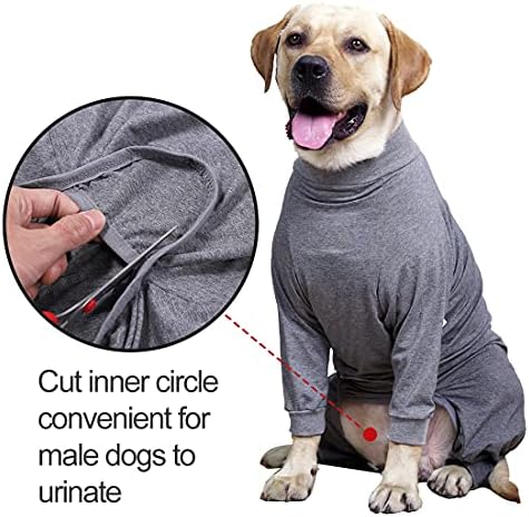 כלב התאוששות חליפת דואר צווארון אלטרנטיבי לחיות מחמד בטן פצעים מגן חולצה ארוך שרוול כלב פיג