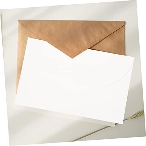 100 יחידות דואר שק ברכה כרטיס מעטפות לבן מעטפות הזמנה מעטפות נייח נייר מעטפות מסמך נייר כיס ריק תמונה