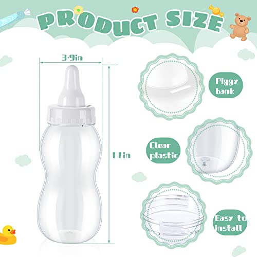 4 יח 'סוכריות בקבוק תינוקות 11 x 4 אינץ' בקבוק תינוקות בנק ג'מבו מקלחת לתינוק בקבוקי בקבוק תינוקות פלסטיק