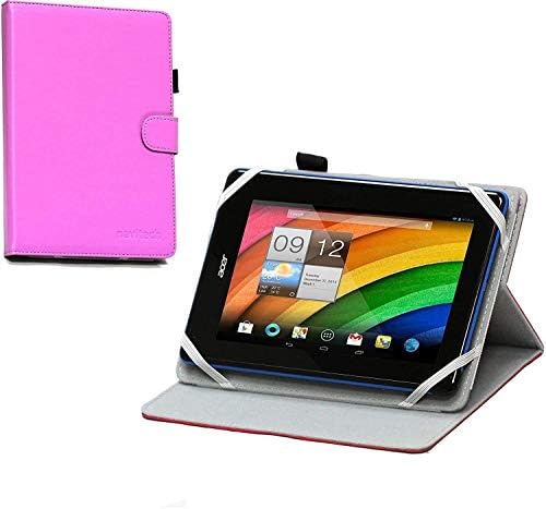 כיסוי מארז עור דמוי עור סגול של Navitech - תואם לכרטיסיית Acer Chromebook D651N 9.7 טאבלט