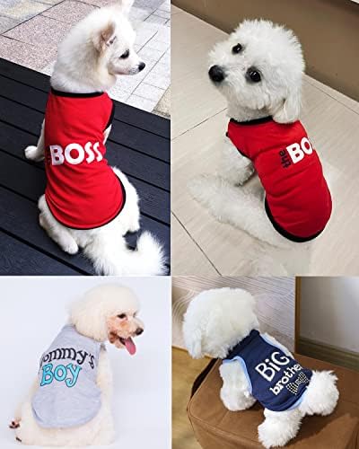 3 חתיכות חולצות כלבים לכלבים בינוניים קטנים, כלבים בגדי קיץ חמודים וחולצת טי ללא שרוולים נשימה נשימה לחיות
