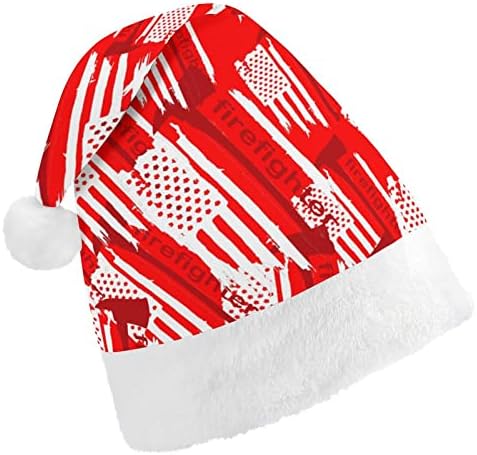 אמריקאי כבאי חג המולד כובעי סנטה כובע עבור חג המולד חג משפחה מודפס