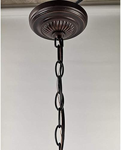 מנורה תליון תלויה בסגנון טיפאני 18 גלג ויטראז 'לבן רחב צללים עתיק וינטג'