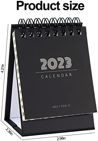 2022-2023 לוח שולחן לוח שנה בשחור לבן לוח שנה פלדה סליל פלדה לוח שנה מיני לשולחן העבודה 2023 לוח שנה לסדר
