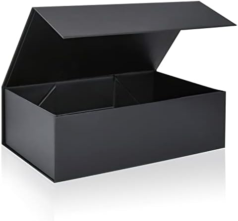 סצינות קופסת מתנה שחורה, מקצוען 11.8 x 5.9 x 3.9 בקופסאות מתנה מגנטיות למתנות, קופסאות מתנה ליום