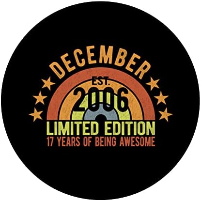 וינטג 'יליד בדצמבר 2006 במהדורה מוגבלת מהדורה 17 יום הולדת 17 פופ -פופ -פופ פופגריפ הניתן להחלפה