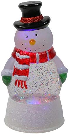 7 LED צבע מואר מחליף איש שלג כיפת שלג נוצצת
