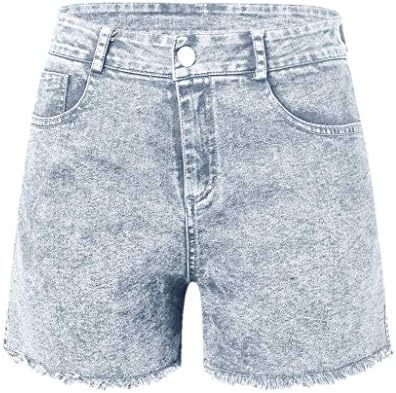 מכנסיים קצרים בג'ינס עם המותניים המותניים של Xiloccer.