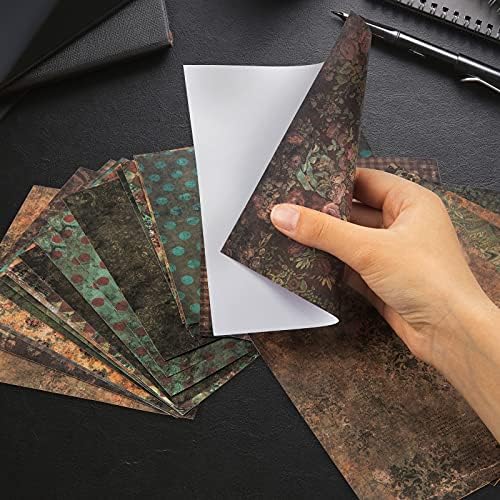 יארומי וינטג 'נייר ספר 6 x 6, נייר חד צדדי נייר נייר קלף פרחוני קלף פרחוני מכין אלבום מסגרת תצלום