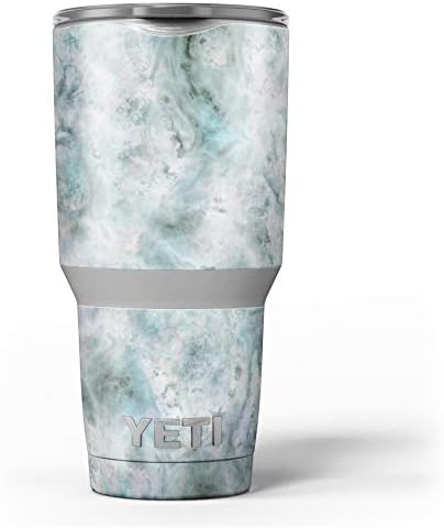 עיצוב משטח שיש של Skinz V2 Teal - ערכת עטיפת ויניל מדבקות עור תואם לכוסות הכוס של Coolbler Cooler