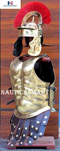 שריון שרירים רומאי Nauticalmart עם קסדת Centurion יוונית שריון יווני פנטזיה תלבושת ליל כל הקדושים