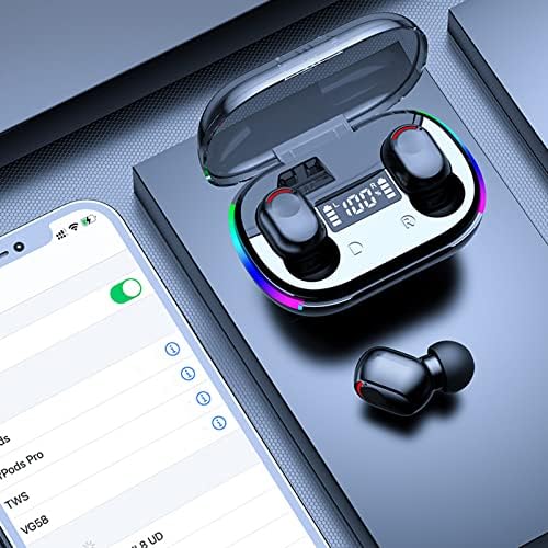 אוזניות אוזניות אלחוטיות של Qonioi, אוזניות אוזניות Bluetooth 5.3 אוזניות משקל קל משקל עם מיקרופון