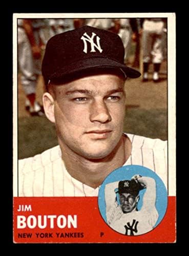 401 ג'ים בוטון - 1963 כרטיסי בייסבול של טופס מדורגים אקסית - כרטיסי וינטג 'עם חתימות בייסבול