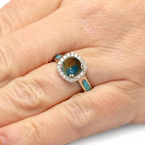 2023 נשים של טורקיז טבעת זירקוניה יהלומי טבעת אירוסין חתונה טבעת חמוד בעלי החיים טבעות