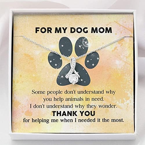 תכשיטי כרטיסי הודעה, שרשרת בעבודת יד - לשרשרת אמא של הכלב שלי - תודה שעזרת לי שרשרת - AB BB812 - תכשיטים