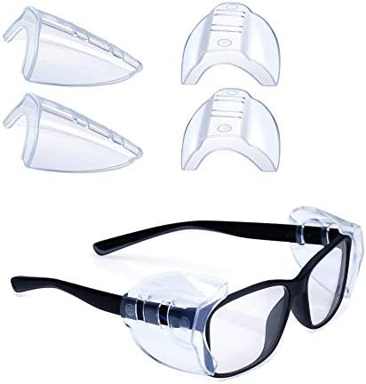GBSTORE 2 זוגות משקפי עיניים בטיחותיים מחליקים בצד צלול למשקפי בטיחות
