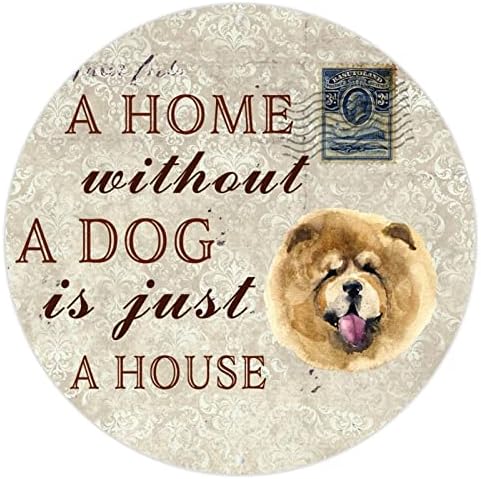 בית ללא כלב הוא רק בית מעגלי מצחיק מתכת כלב סימן שלט לחיות מחמד דלת קולב חידוש מתכת הדפסת חיות