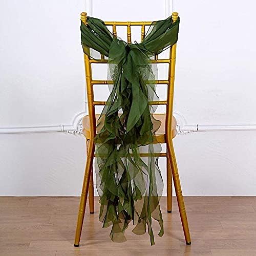 מעגל בלסה זית ירוק זית פרמיום מתולתל כיסא כיסא כיסא כיסא עם אבנטות