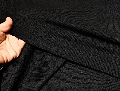 2 * 2 צלעות כפול ג ' רזי מעט נמתח אמצע משקל לסרוג בד שחור צבע עבור בגד אפוד צפצף עשה זאת בעצמך