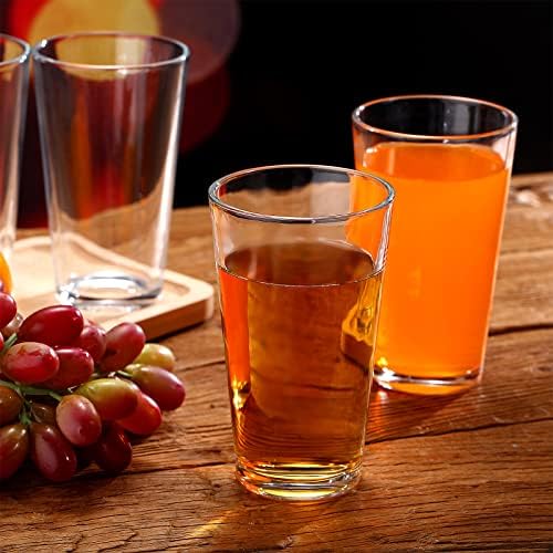 אינבאגי 18 יחידות 16 עוז כוסות שתייה גבוהה סט כוסות זכוכית שקופה קריסטל בר כוסות בירה פאב ליטר גבוה יסודות כוס