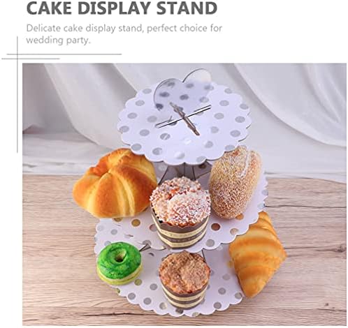 Hemoton Three-Tier Cardboard Cupcake Dist