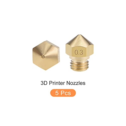 Metallixity 3D מדפסת זרבובית 5 יחידות, מכבש חרירי פליז - עבור מדפסת MK10 3D