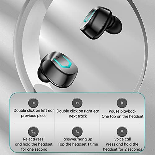 אוזניות אוזניות אלחוטיות אוזניות Bluetooth באוזן עם Bluetooth 5.2 תצוגת LED עמוקה לב